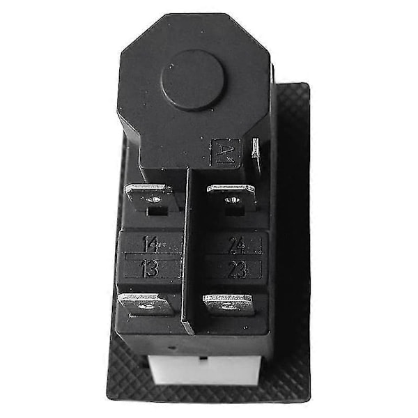 Kjd17 220v 5-stifts terminaler elektromagnetisk strömbrytare tryckknappsbrytare för trädgårdsredskap {HH} Svart