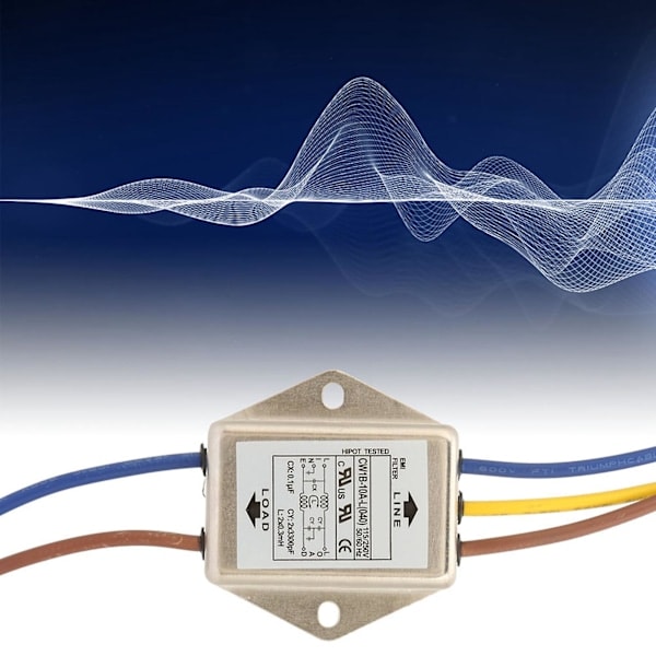 CW1B-10A L(040) Enkeltfaset EMI Strømfilter 125/250v