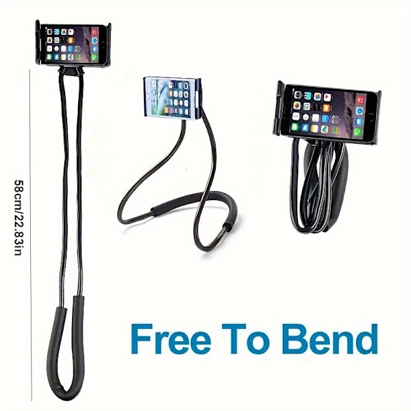 Multifunktionelt sengebords Lazy Neck hængende mobiltelefonholder stativ til iPhone