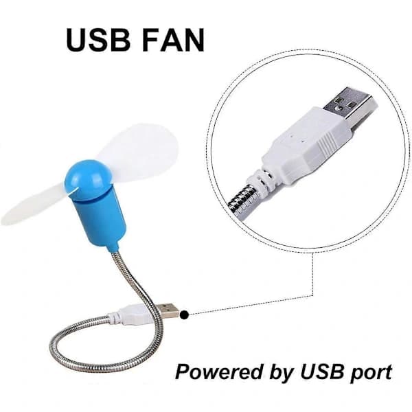 4-pack Mini USB-fläkt - Flexibel kylfläkt för stationär PC