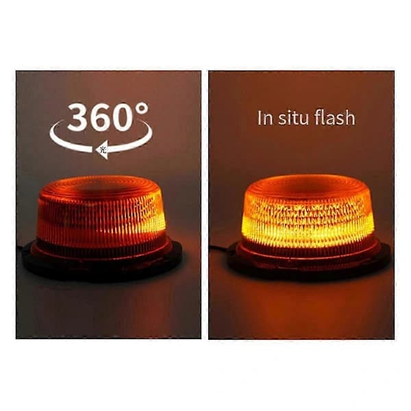 Bil 12V 24V LED Advarselslys Magnetisk Installation