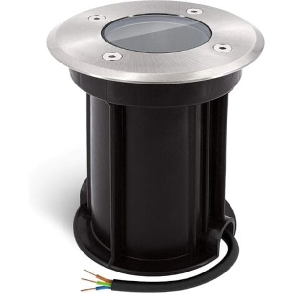 TS-Boru Rund infälld markspotlight för GU10 - Borstad look - IP67-kabel förinstallerad，Ø 110mm  130mm（Glödlampa ingår ej）