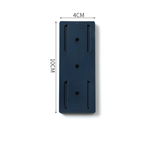 Väggmonterad stickpropp Fixer Sticker Stansfri Home Självhäftande Socket Fixer Kabel Tråd Organizer Sömlös Power Strip Hållare Blue
