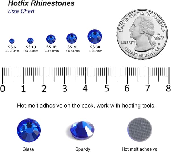 6000 st Safir Hotfix-strass, Blå SS10, 2,7-2,9 mm för pyssel och kläder Sapphire SS10