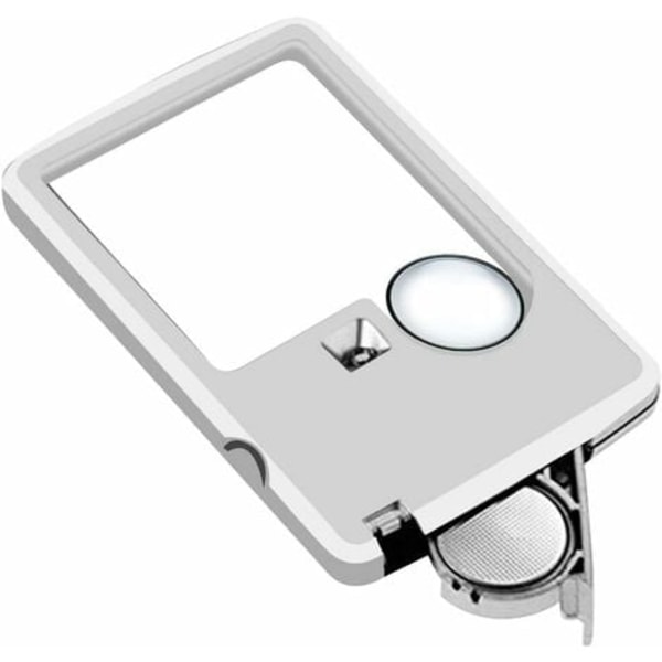 TS-Loupe LED kannettava taskuluuppi lukemiseen, 3X 6X vahva suorakulmainen taskuluuppi, ihanteellinen pienten painotuotteiden ja heikkonäköisten lukemiseen