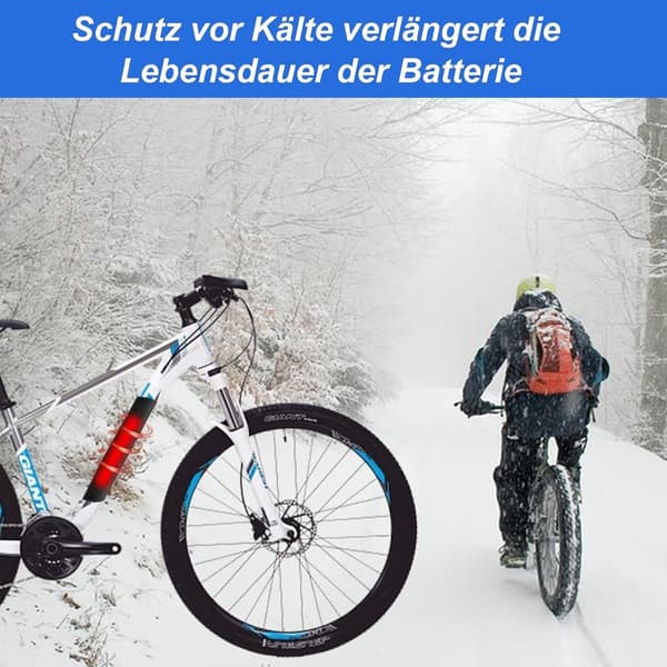 E-cykel batteridæksel Isoleret beskyttelsesærme til elcykler Universal pasform 54 x 38 cm Blå Sort