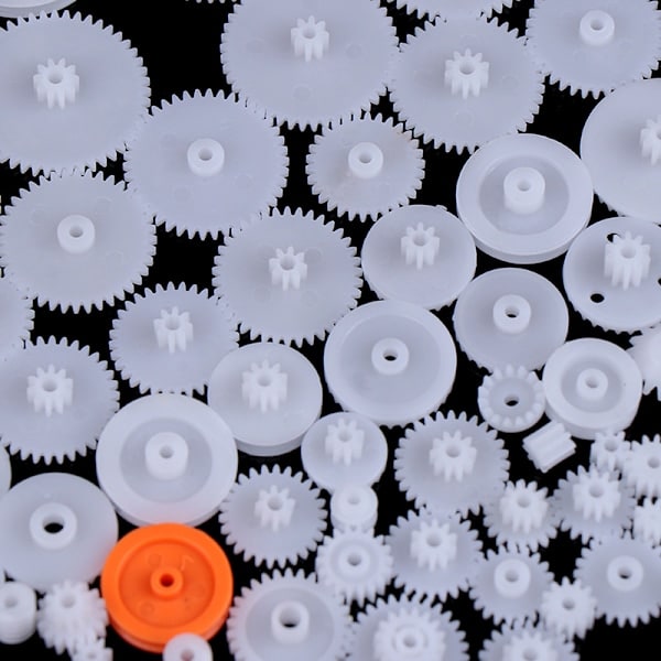 64 sorters plastaxel enkel dubbellager kronsnäckhjul Kugghjul
