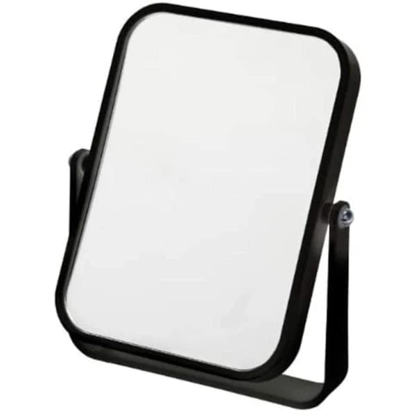 Fristående rese- eller badrumsspegel, svart 2-pack