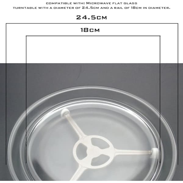 Universal Mikrobølgeovnplate med Trearmet Stativ 24,5 cm