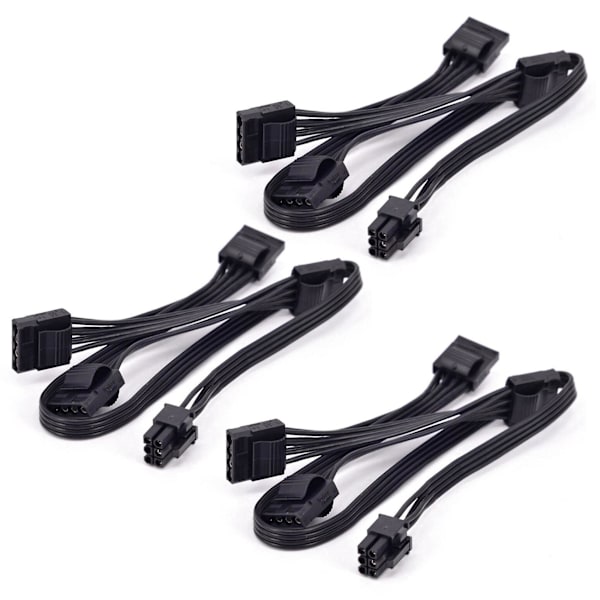 TS-3x Ide 4pin Modulär Strömkabel För Rm1000x Rm550x 650x 750x 850x 6pin Till 4 Ide Kabel