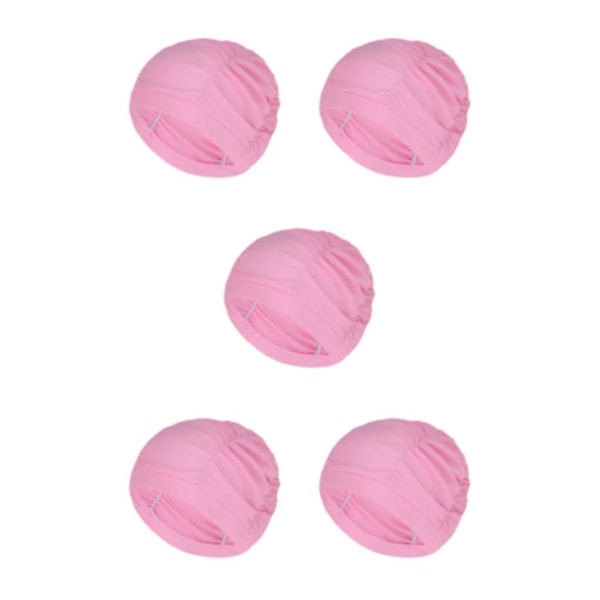 1/2/3/5 Vanntett og slitesterk badehette for kvinner rosa pink 5Set