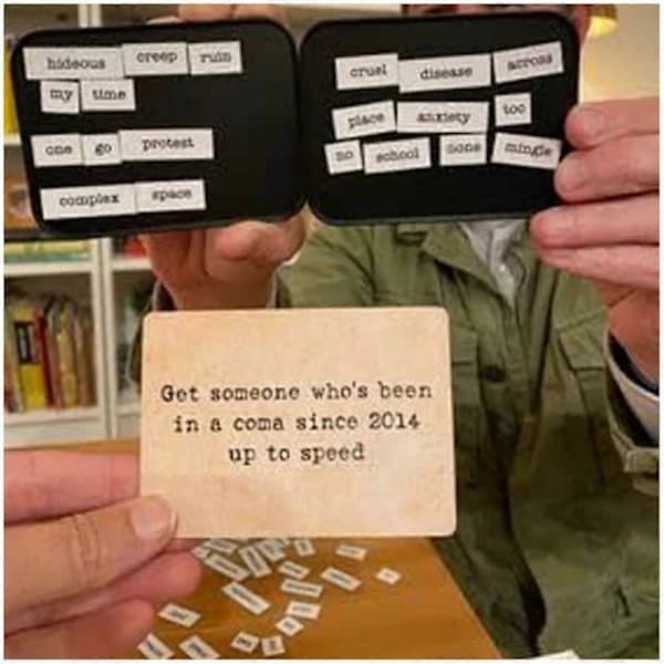 Ransom Notes - Hilpeä sanamagneetti-seurapeli, 3+ pelaajaa