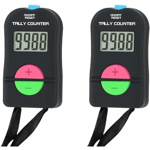 TS-Petit Digitalräknare 2 st, Elektronisk manuell klicker för addition/subtraktion, manuella räknare för golf och sport