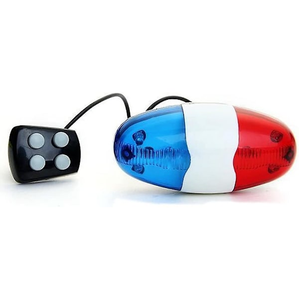 Sykkelutstyr 6 LED 4-tonehorn LED-lampe Elektronisk Sirene Sykkel