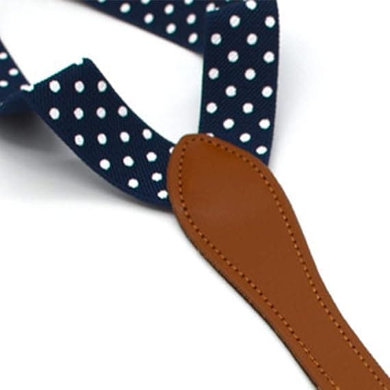 Herreseler og butterflysæt Justerbar Elastisk Prikket Polyester til Bryllupsfest Formelle Begivenheder Marineblå 2,5 x 110 cm