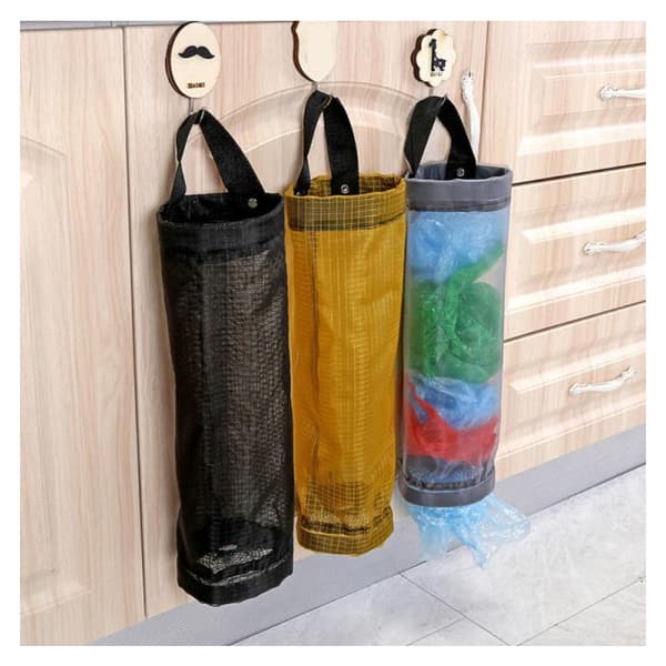 1 st Väggmonterad Plastpåsehållare för Hushåll, Köksavfall, Soppa, Dispenser, Förvaring V