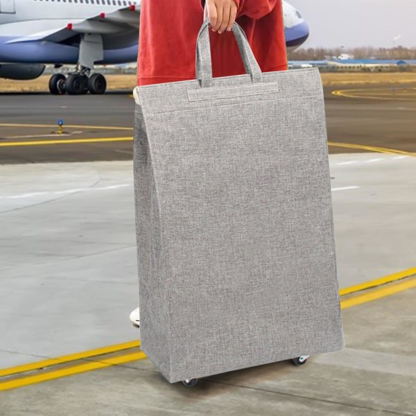 Resväska Vikbar förvaringsväska Non-woven Art Bärbar flygplansbagageväska med superstor kapacitet med remskiva C