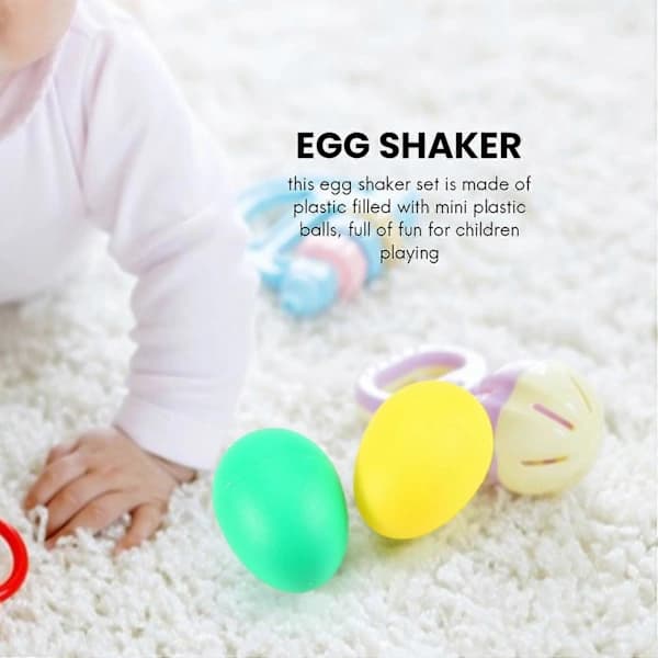 24 Egg Shakers Sett Påskeegg Maracas Egg Musikkleker 38 Plast