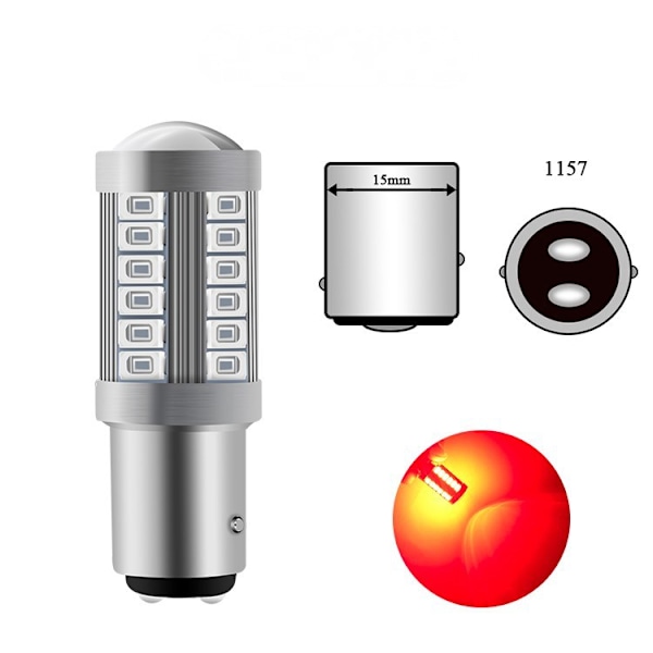 LED-lampe 12V 4W Rød 6000K dobbelkontakt bajonett S