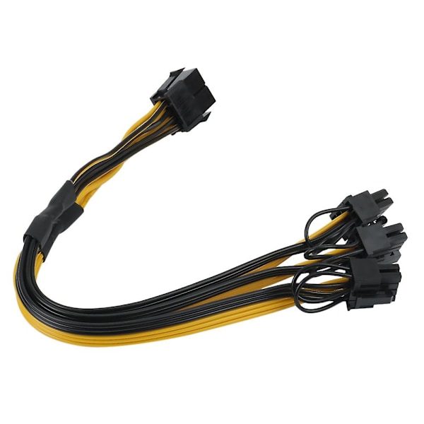 TS-2x Atx 12v Cpu 8 Pin Till 3x 8pin (6+2) Pin Pci-e Hane Splitter Strömförlängningsadapterkabel För Gra