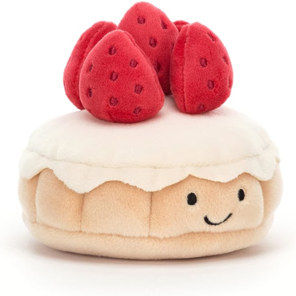 Jellycat Pretty Patisserie Tarte Aux Fraises Pehmolelu, 10 cm | Leivonnaispehmo | Täydellinen Lahja