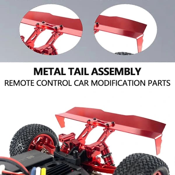 RC Bildeler Metall Bakvinge For MJX Hyper Go 16207 H16PL Bakspoiler Vinge Titanium