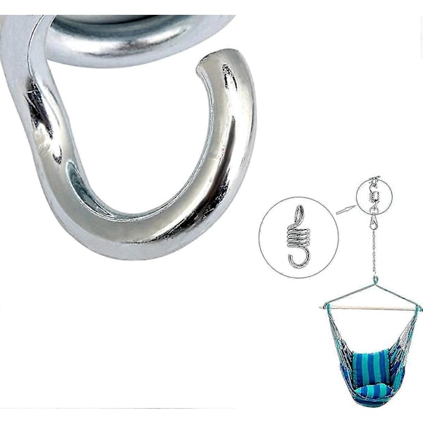 2 pcs Hammock Spring, Hanging Chair Spring, Swing Chair Spring (Silver) - Perfect