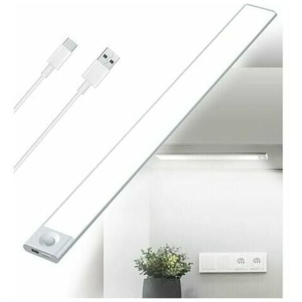 KZQ Jalleria LED Keittiön Kaapin Alusvalo USB Ladattava, 2500mAh 40cm Himmennettävä Liiketunnistin Vaatekaappivalo Langaton Ladattava LED-palkki PIR-anturi