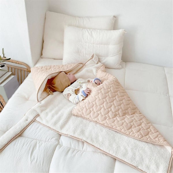 TS-Höst Vinter Baby Cape Baby Barnvagnsfilt Tecknad Förtjockad Varm Babyfilt Barnvagns Sömn