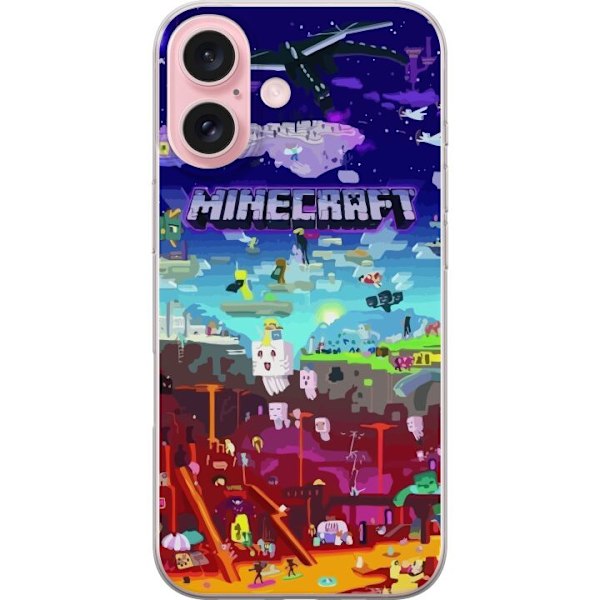 Apple iPhone 16 Genomskinligt Skal Minecraft Gjennomsiktig deksel