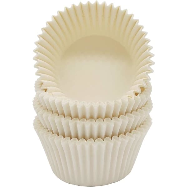 Premium vita fettresistenta muffinsformar Muffinspapper Bakformar, 100-pack