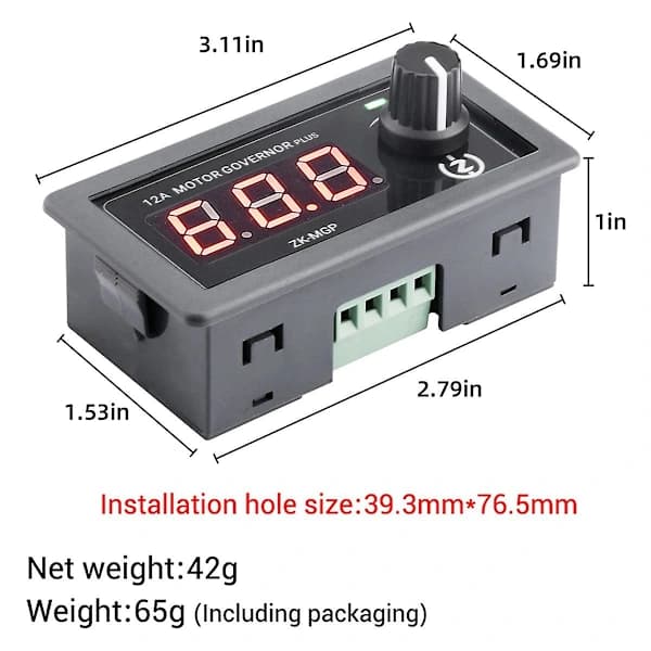 PWM-motorhastighetsregulator Justerbar hastighetskontroller DC 5V-30V 12A 360W Motorstyring med doble M