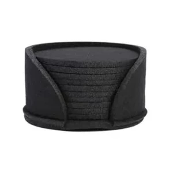 Vendbare filtbrikker med holder, varmeisolerende bordbeskyttere for hjem og servering black
