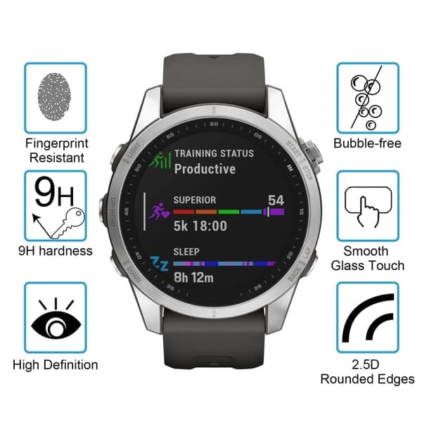 TS-Skærmbeskytter i hærdet glas til Garmin Fenix 7S
