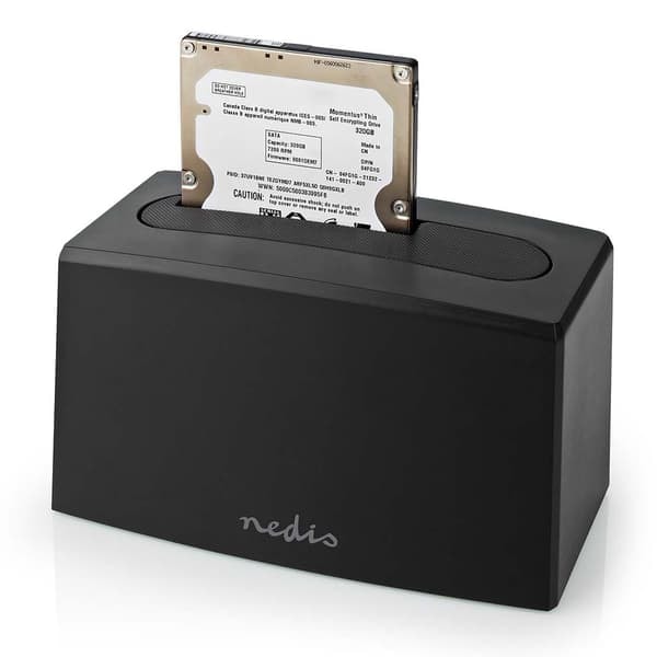 TS-Dockingstasjon for 2,5- og 3,5-tommers harddisker med USB-tilkobling