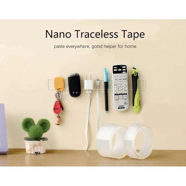 2-pack Nano Tape Reusable Double-Sided Transparent - 3M Transparent Transparent