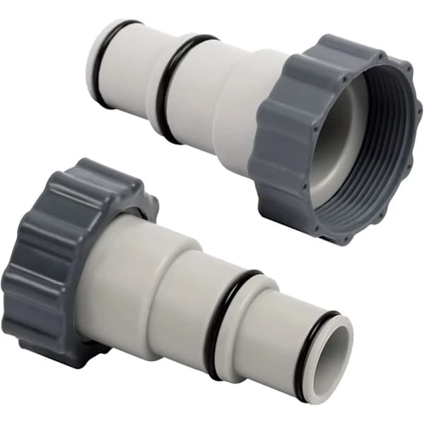 Simbasslangadapter til pool, 2 stk. Simbasslangadapter A, Intex Adapter A, med skruet indvendigt gevind, diameter 32/38 mm