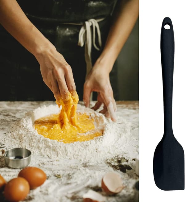 Silicone Spatula, 2-pack Heat Resistant Spatulas, Non-Stick Kitchen Utensils with Steel Core, One Small Spatula and Large Spatula