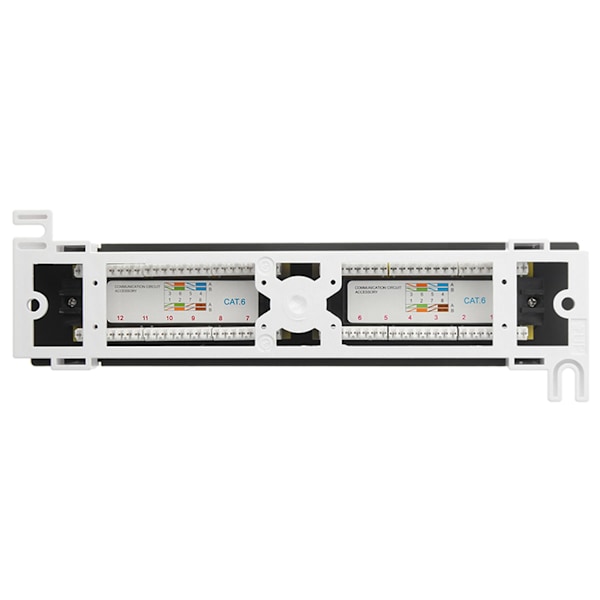 TS-Nätverksverktygssats 12 Port Cat6 Patchpanel Rj45 Med Väggfäste