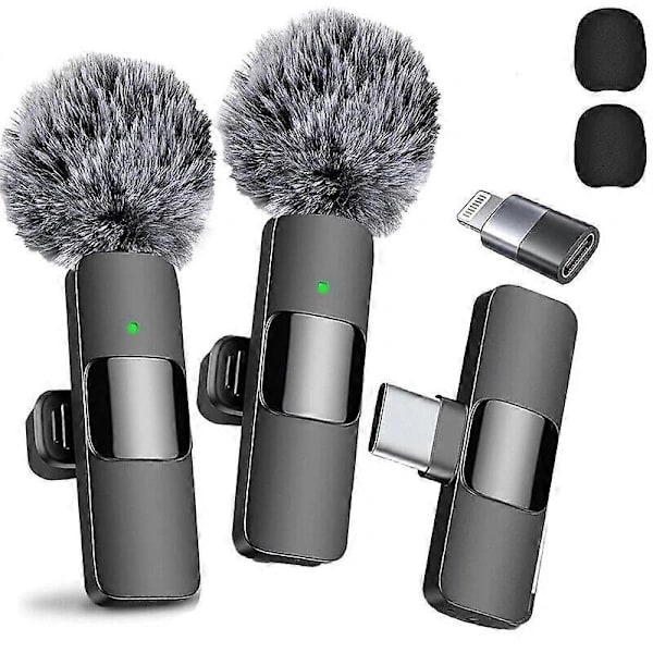 2024-Mini Trådløs Lavalier Mikrofon Mic Telefon Til iPhone Type C Optagelse Vlog-QM