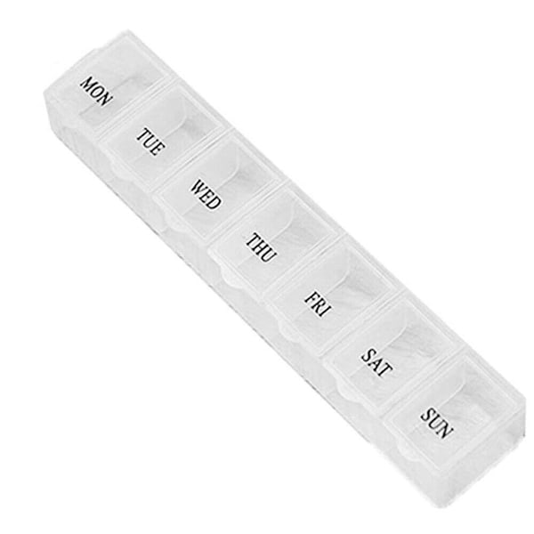 7-dagers pilleboks-tablettdispenser TRANSPARENT