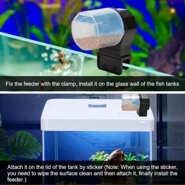 TS-Automatisk fiskefôrautomat med timer for akvarium, blå