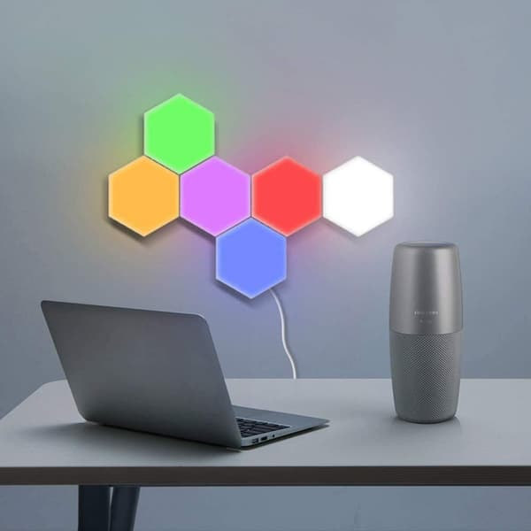 LED Wall Lamp Hexagon / Honeycomb / antum with remote control - 6 modules