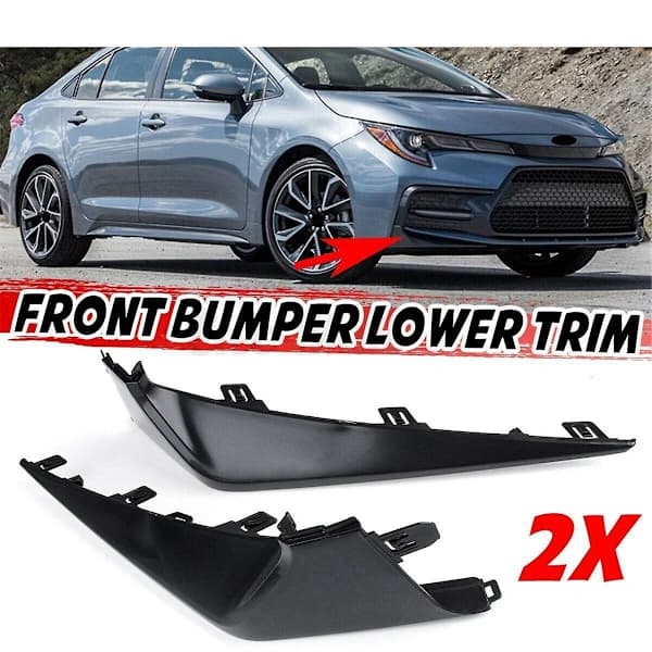 2X Frontfangerleppe Splitter Grill Nedre Trim List Støtfangerbeskyttelse Trim for 2.0L 2020-2021