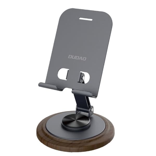 TS-Dudao bordstativ til smartphone, 360° rotation, justerbar vinkel - Grå