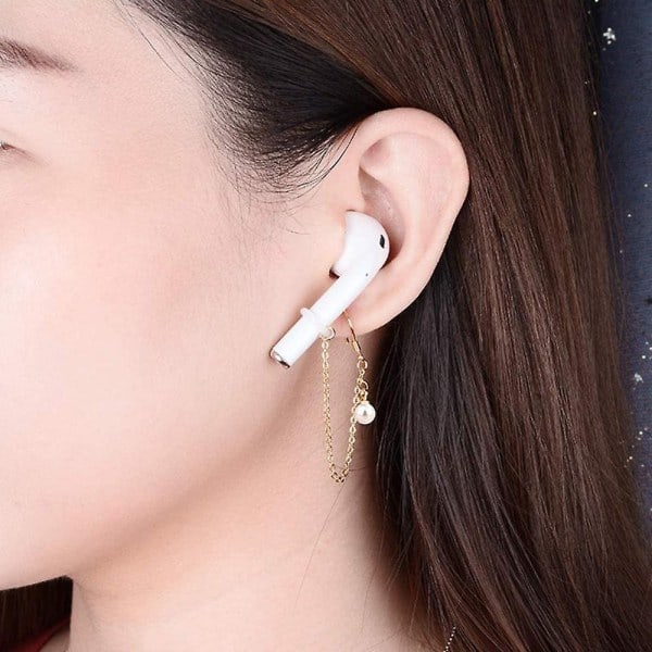 2 Par Mode Anti-tabte Øreringe Telefontilbehør Øreringe til Airpods, Dame Temperament Øreringe - Perfet