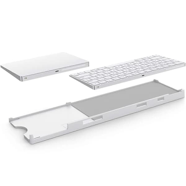 BESTAND Justerbart skrivebordsstativ for Apple Magic Trackpad 2/3/Magic Keyboard 2/3
