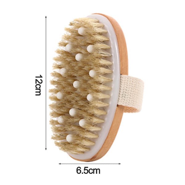 Dry Body Brush Beautifying Skin - Solid Wood and Boar Bristle