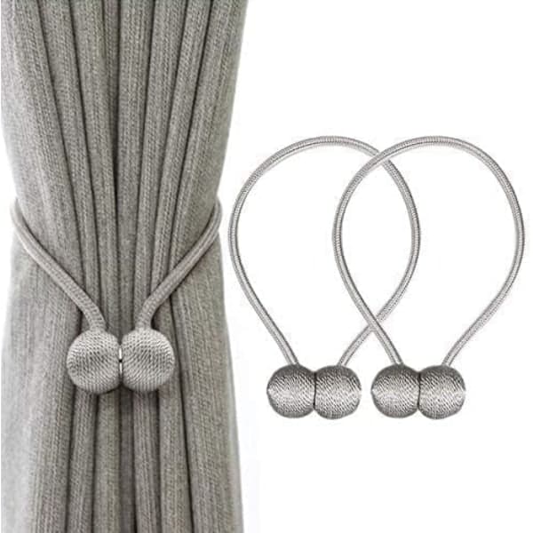 Gardinklämmor med magnetrem (2-pack) grå grey