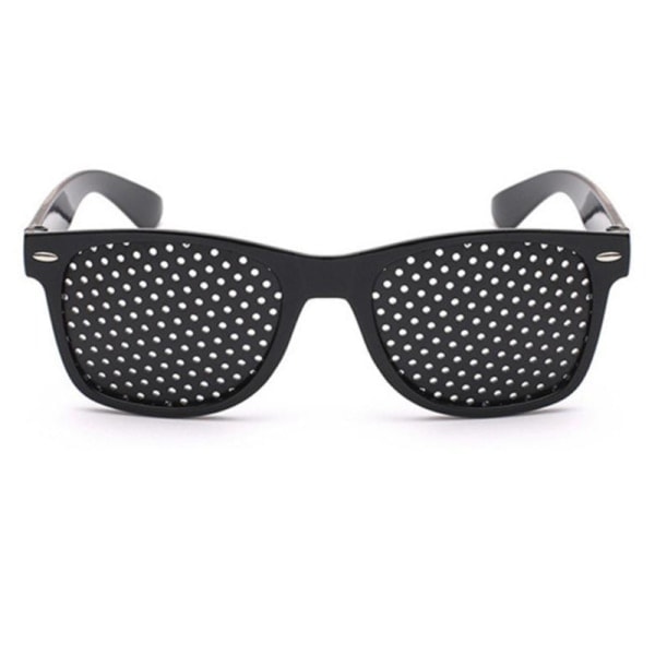 2-pak Pinhole-briller til forbedret syn, sort unisex
